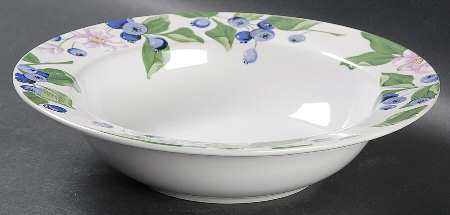Blueberry Social Rim Soup Bowl