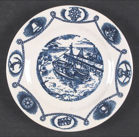 Trade Winds Cobalt Blue (White Body) Small Bread & Butter Plate