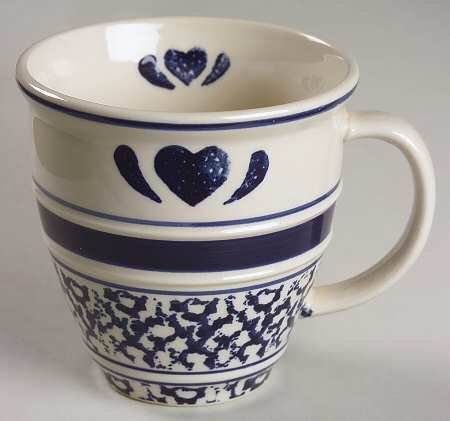 Sponge-Blue (Hearts & Bands) Mug