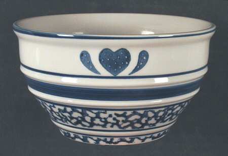 Sponge-Blue (Hearts & Bands) Soup/Cereal Bowl