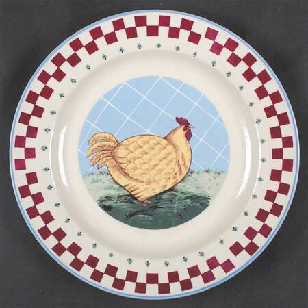Folk Art Salad Plate
