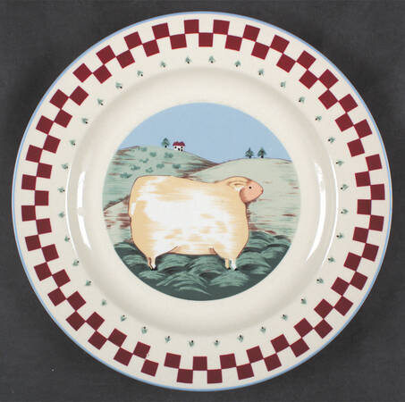 Folk Art Dinner Plate