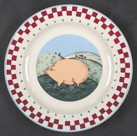 Folk Art Dinner Plate