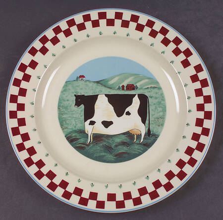 Folk Art Dinner Plate