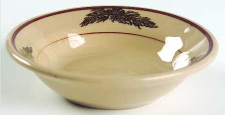 Pine Cone Brown (Tan Body) Fruit/Dessert (Sauce) Bowl