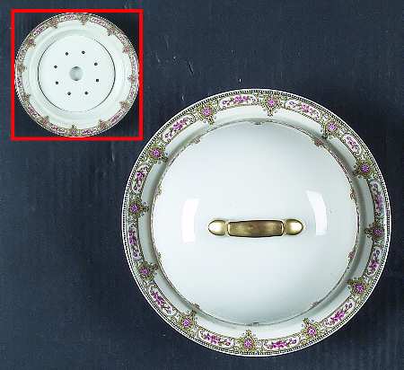 6892C Round Covered Butter with Strainer