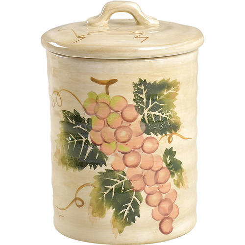 Cabernet (Semi Scallop, Rippled) Small Canister & Lid
