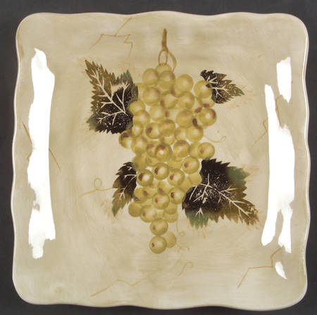 Cabernet (Semi Scallop, Rippled) Square Salad Plate