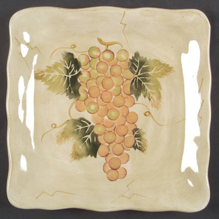 Cabernet (Semi Scallop, Rippled) Square Salad Plate
