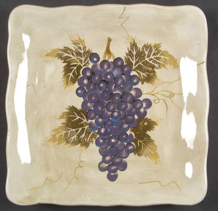 Cabernet (Semi Scallop, Rippled) Square Salad Plate