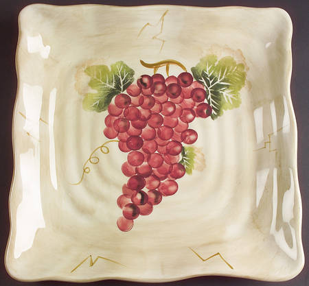 Cabernet (Semi Scallop, Rippled) Square Dinner Plate by Tabletops Unlimited