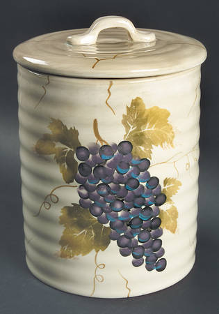 Cabernet (Semi Scallop, Rippled) Extra Large Canister & Lid