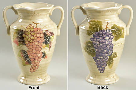 Cabernet (Semi Scallop, Rippled) 11" Vase