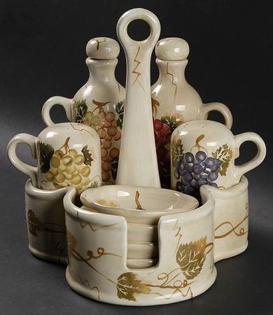 Cabernet (Semi Scallop, Rippled) 11 Piece Dipping Set