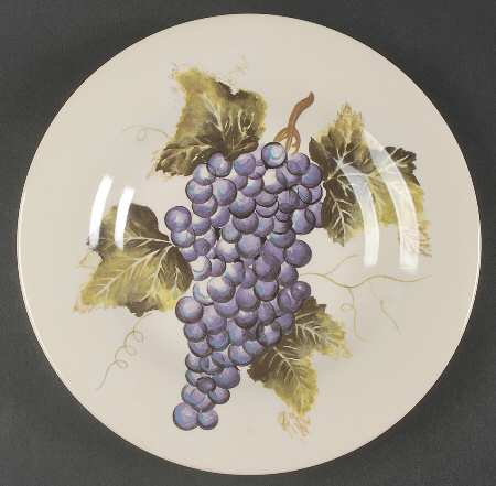 Cabernet (Semi Scallop, Rippled) Melamine Dinner Plate
