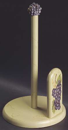 Cabernet (Semi Scallop, Rippled) Wood Paper Towel Holder