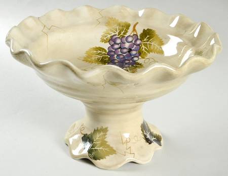 Cabernet (Semi Scallop, Rippled) Round Compote (Height X Width)