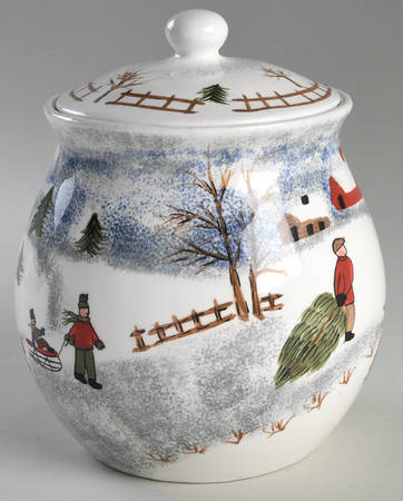 Winterside Cookie Jar & Lid