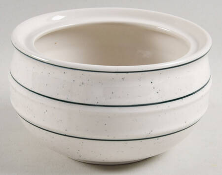 Green Crock (Flecks) Sugar Bowl No Lid
