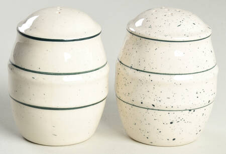 Green Crock (Flecks) Salt & Pepper Set