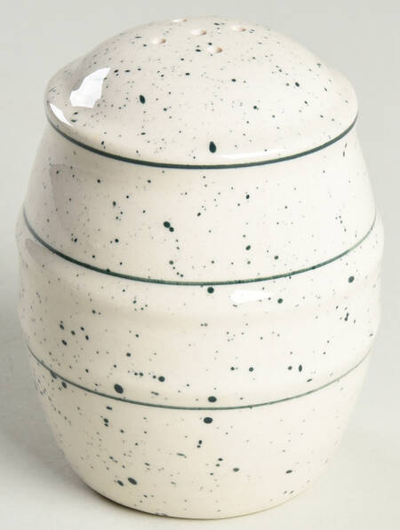 Green Crock (Flecks) Pepper Shaker