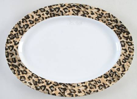Leopard 14" Oval Serving Platter