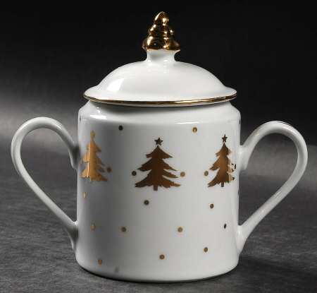Golden Pines Sugar Bowl & Lid