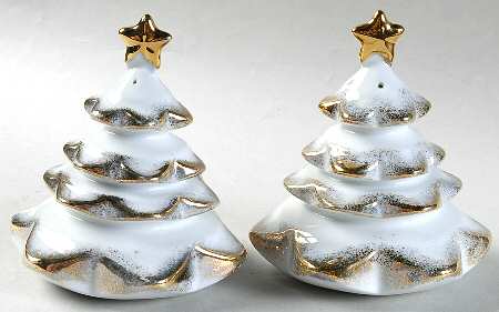 Golden Pines Figural Salt & Pepper Set