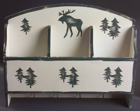 Moose Country Wood Letter Rack
