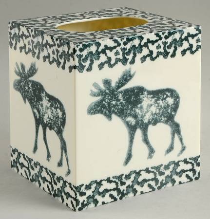 Moose Country Square Tissue Box Cover