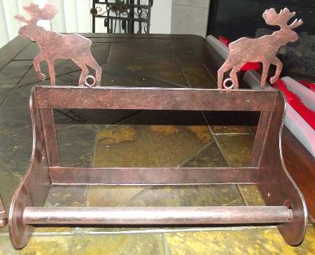 Moose Country Metal Paper Towel Holder