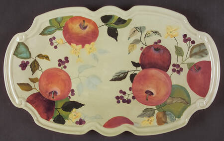 Fruitful Tapestry 14" Oval Serving Platter