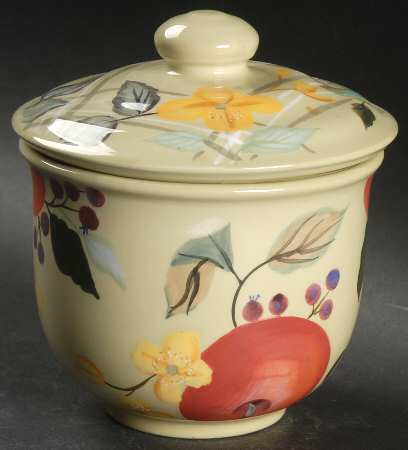 Fruitful Tapestry Sugar Bowl & Lid