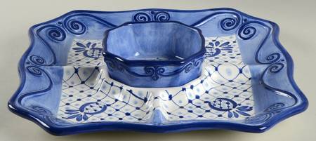 Lisbon (Square) (2 Piece) Chip & Dip Set