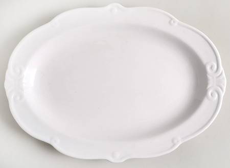 Blanc De Blanc 15" Oval Serving Platter