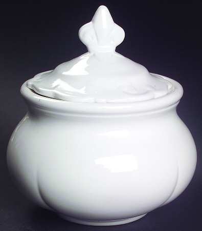 Blanc De Blanc Sugar Bowl & Lid
