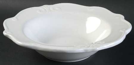 Blanc De Blanc Large Rim Soup Bowl by Tienshan