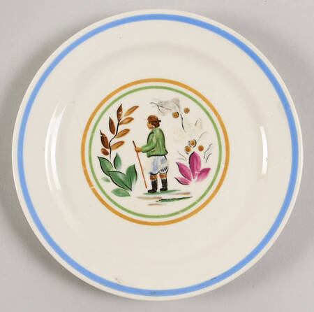 Peasant Blue Band Laurel Bread & Butter Plate