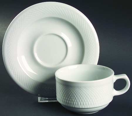 Portofino Flat Cup & Saucer Set