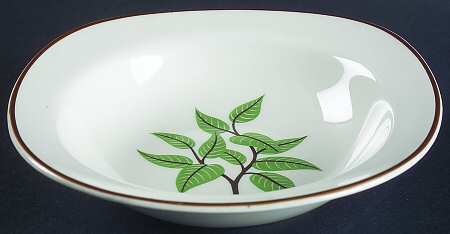 Coffee Tree (Brown Ring) Rim Fruit/Dessert (Sauce) Bowl