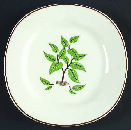 Coffee Tree (Brown Ring) Bread & Butter Plate