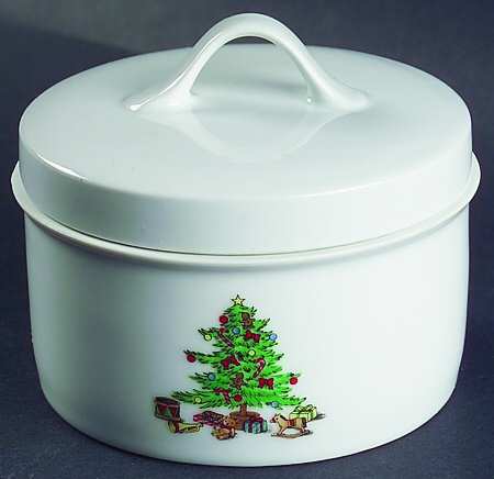 Holiday Hostess (Trim, No Gold Band) Sugar Bowl & Lid