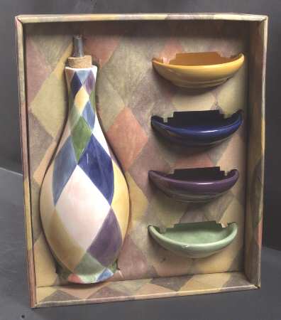 Carnival Oil Jar Drizzler with 4 Motif Dipping Dish