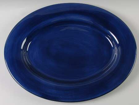 Espana Cobalt 18" Oval Serving Platter