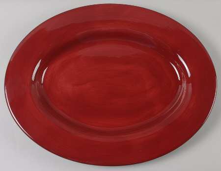 Espana Cherry (Red) 18" Oval Serving Platter