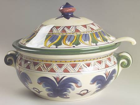 Deruta Tureen & Lid w/Ladle