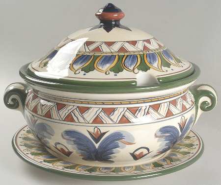 Deruta Tureen & Lid w/Underplate