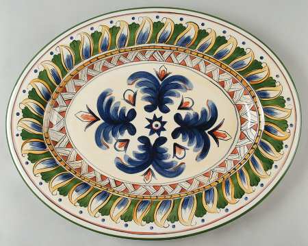 Deruta 18" Oval Serving Platter by Tabletops Unlimited