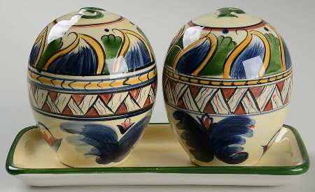 Deruta (3 Pc) Salt & Pepper Tray Set