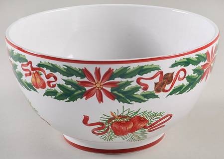 Tiffany Holly 9" Salad Serving Bowl